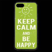 Coque iPhone 7 Premium Keep Calm Be Happy Vert pomme