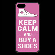 Coque iPhone 7 Premium Keep Calm Buy Shoes Rose