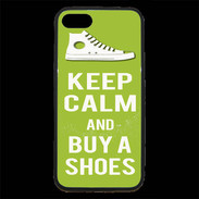 Coque iPhone 7 Premium Keep Calm Buy Shoes Vert Pomme