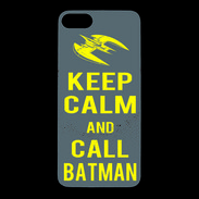 Coque iPhone 7 Premium Keep Calm Call Batman Gris