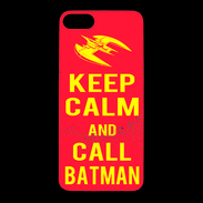 Coque iPhone 7 Premium Keep Calm Call Batman Rouge