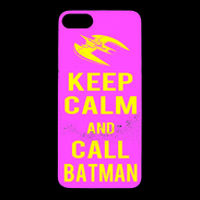 Coque iPhone 7 Premium Keep Calm Call Batman Rose