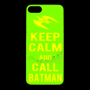 Coque iPhone 7 Premium Keep Calm Call Batman Vert pomme