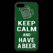 Coque iPhone 7 Premium Keep Calm Have a beer Vert