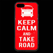 Coque iPhone 7 Premium Keep Calm Take Road Rouge