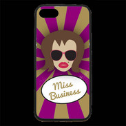 Coque iPhone 7 Premium Miss business Chatain