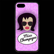 Coque iPhone 7 Premium Miss Champagne Brune