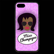 Coque iPhone 7 Premium Miss Champagne Black