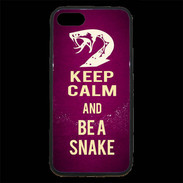 Coque iPhone 7 Premium Keep Calm and Be a Snake Rose