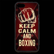 Coque iPhone 7 Premium Keep Calm and Boxing Rouge