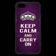 Coque iPhone 7 Premium Keep Calm and Carry on Violet