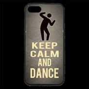 Coque iPhone 7 Premium Keep Calm and Dance Gris