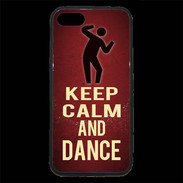 Coque iPhone 7 Premium Keep Calm and Dance Rouge