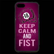 Coque iPhone 7 Premium Keep Calm and Fist Rose