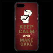 Coque iPhone 7 Premium Keep Calm and Make cake Rouge