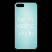 Coque iPhone 7 Premium Boulot Apéro Dodo Turquoise ZG