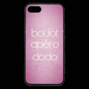 Coque iPhone 7 Premium Boulot Apéro Dodo Rose ZG