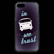 Coque iPhone 7 Premium In Combi We trust Bleu ZG