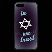 Coque iPhone 7 Premium In Judaïsme We trust Bleu ZG 
