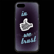 Coque iPhone 7 Premium In Like We trust Bleu ZG