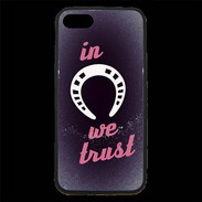 Coque iPhone 7 Premium In Luck We trust Rouge ZG
