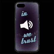Coque iPhone 7 Premium In Music We trust Bleu ZG