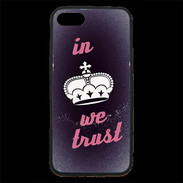 Coque iPhone 7 Premium In Queen We trust Rouge ZG