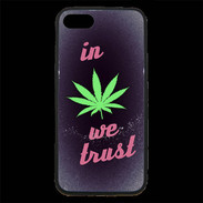 Coque iPhone 7 Premium In Weed We trust Rouge ZG