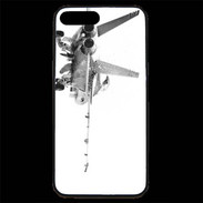 Coque iPhone 7 Plus Premium Avion de chasse F18 en noir et blanc