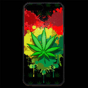 Coque iPhone 7 Plus Premium Feuille de cannabis et cœur Rasta