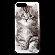 Coque iPhone 7 Plus Premium Chaton gris 