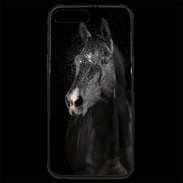 Coque iPhone 7 Plus Premium Cheval noir