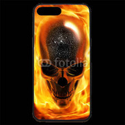 Coque iPhone 7 Plus Premium crâne en feu