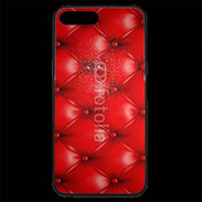 Coque iPhone 7 Plus Premium Capitonnage cuir rouge