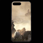 Coque iPhone 7 Plus Premium Cowboys et chevaux