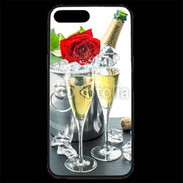 Coque iPhone 7 Plus Premium Champagne et rose rouge