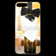 Coque iPhone 7 Plus Premium Vin blanc et noeud papillon