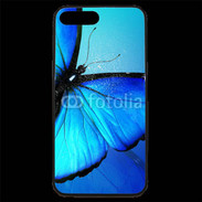 Coque iPhone 7 Plus Premium Papillon sur fond bleu