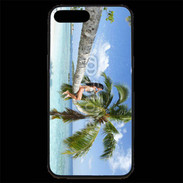 Coque iPhone 7 Plus Premium Palmier et charme sur la plage