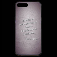 Coque iPhone 7 Plus Premium Public génie Violet Citation Oscar Wilde