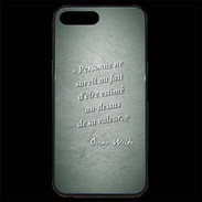 Coque iPhone 7 Plus Premium Survie valeur Vert Citation Oscar Wilde