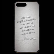 Coque iPhone 7 Plus Premium Tragédie Gris Citation Oscar Wilde