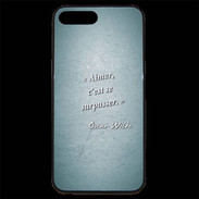 Coque iPhone 7 Plus Premium Aimer Turquoise Citation Oscar Wilde