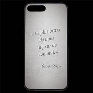 Coque iPhone 7 Plus Premium Brave Gris Citation Oscar Wilde