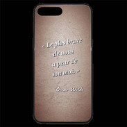 Coque iPhone 7 Plus Premium Brave Rouge Citation Oscar Wilde