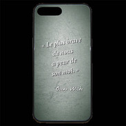 Coque iPhone 7 Plus Premium Brave Vert Citation Oscar Wilde