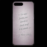 Coque iPhone 7 Plus Premium Survie mort Rose Citation Oscar Wilde