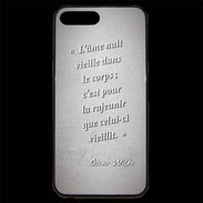 Coque iPhone 7 Plus Premium Ame nait Gris Citation Oscar Wilde