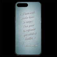 Coque iPhone 7 Plus Premium Ame nait Turquoise Citation Oscar Wilde