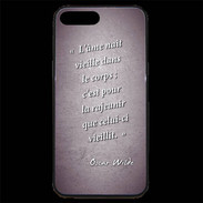 Coque iPhone 7 Plus Premium Ame nait Violet Citation Oscar Wilde